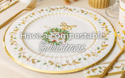Per un Magic Christmas scegli i nuovi set tavola natalizi Givi Italia, 100% compostabili