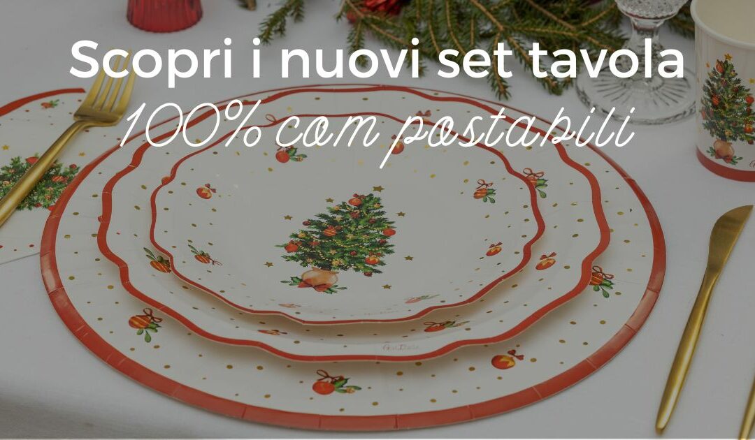 Natale trendy e sostenibile. Scopri i set tavola compostabili di Givi Italia
