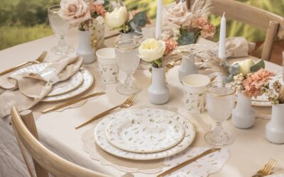 Apparecchiatura tavola elegante in estate: scopri il Set Tavola Danza di Fiori