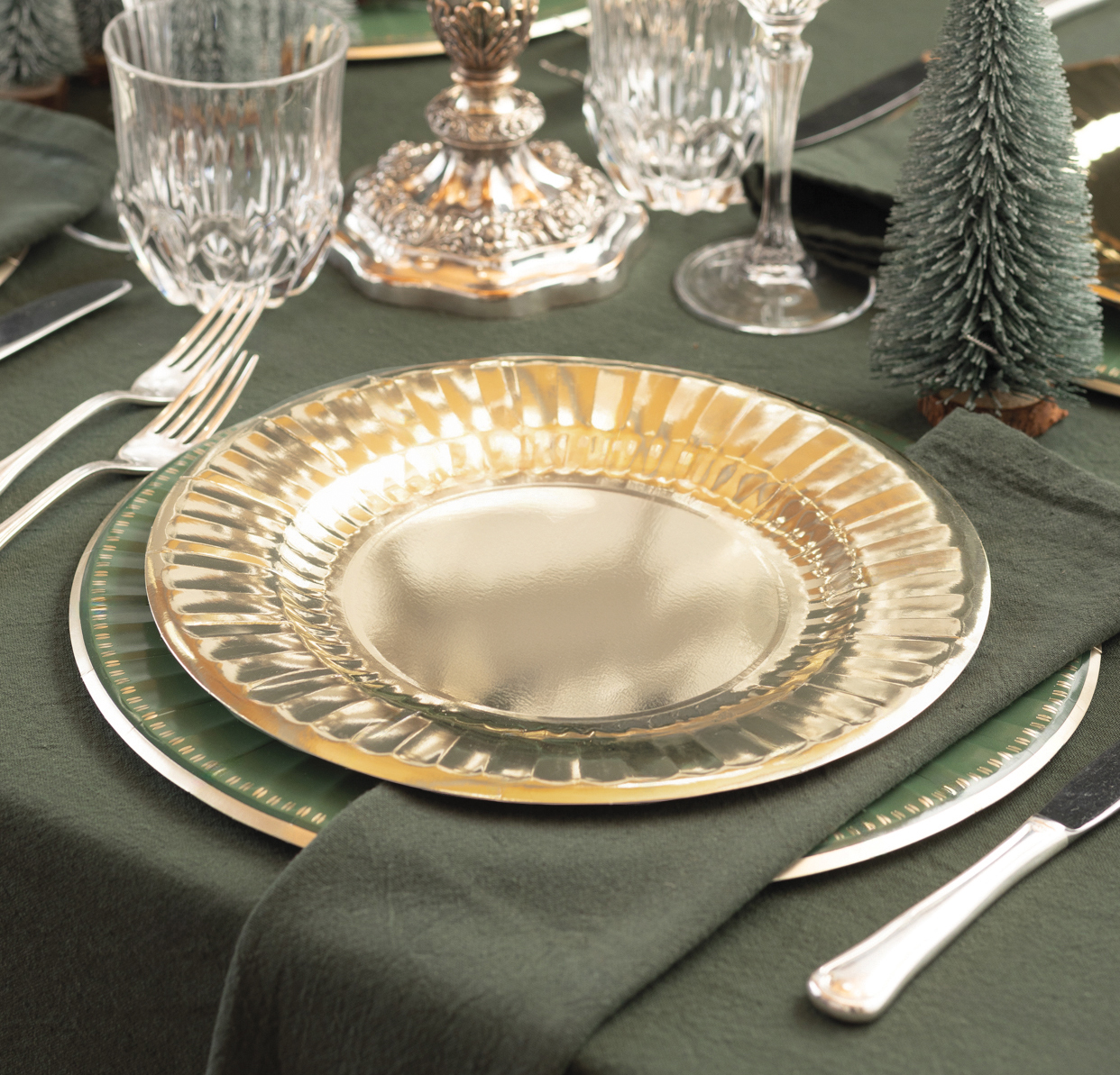 set tavola oro monocolore